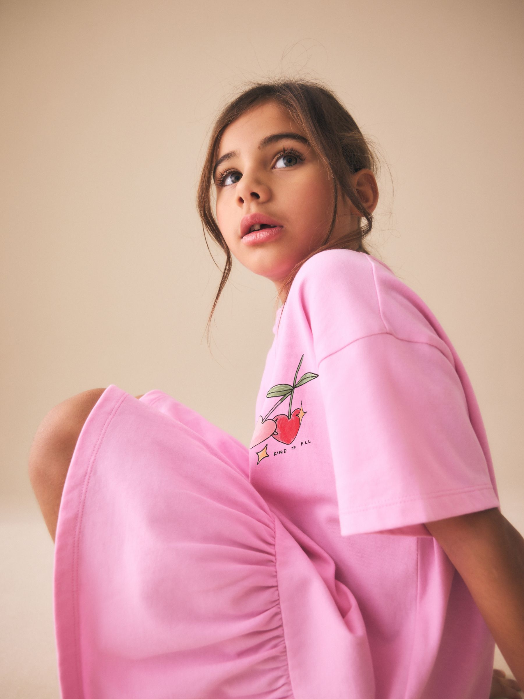 Buy Pink Print T-Shirt Dress (3-16yrs) from Next USA