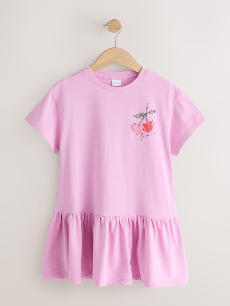 Buy Pink Print T-Shirt Dress (3-16yrs) from Next USA Buy Pink Print T-Shirt Dress (3-16yrs) from Next USA