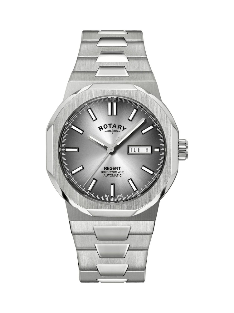 Rotary Automatic Stainless Steel Silver Tone Bracelet Watch - Image 1 of 2