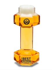 MenKind Clear Winning Novelty Dumbbell Beer Glass - Image 2 of 5