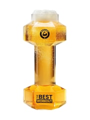 MenKind Clear Winning Novelty Dumbbell Beer Glass - Image 3 of 5