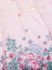 Monsoon Pink Baby Pippa Bunny Print Padded Coat - Image 4 of 4