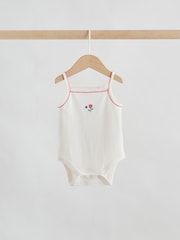 Cream Vest Baby Bodysuits 5 Pack - Image 3 of 12