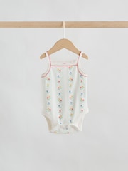 Cream Vest Baby Bodysuits 5 Pack - Image 4 of 12