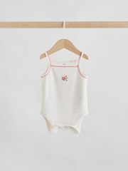 Cream Vest Baby Bodysuits 5 Pack - Image 8 of 12