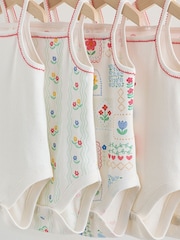 Cream Vest Baby Bodysuits 5 Pack - Image 9 of 12