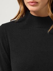 M&Co Black Funnel Neck Jumper Dress - Image 4 of 5
