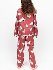 Cyberjammies Brown Josie Cat Print Pyjamas Set - Image 2 of 4