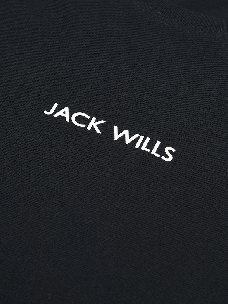 Jack Wills Black Debdon Regular Fit T-Shirt - Image 6 of 6 Jack Wills Black Debdon Regular Fit T-Shirt - Image 6 of 6