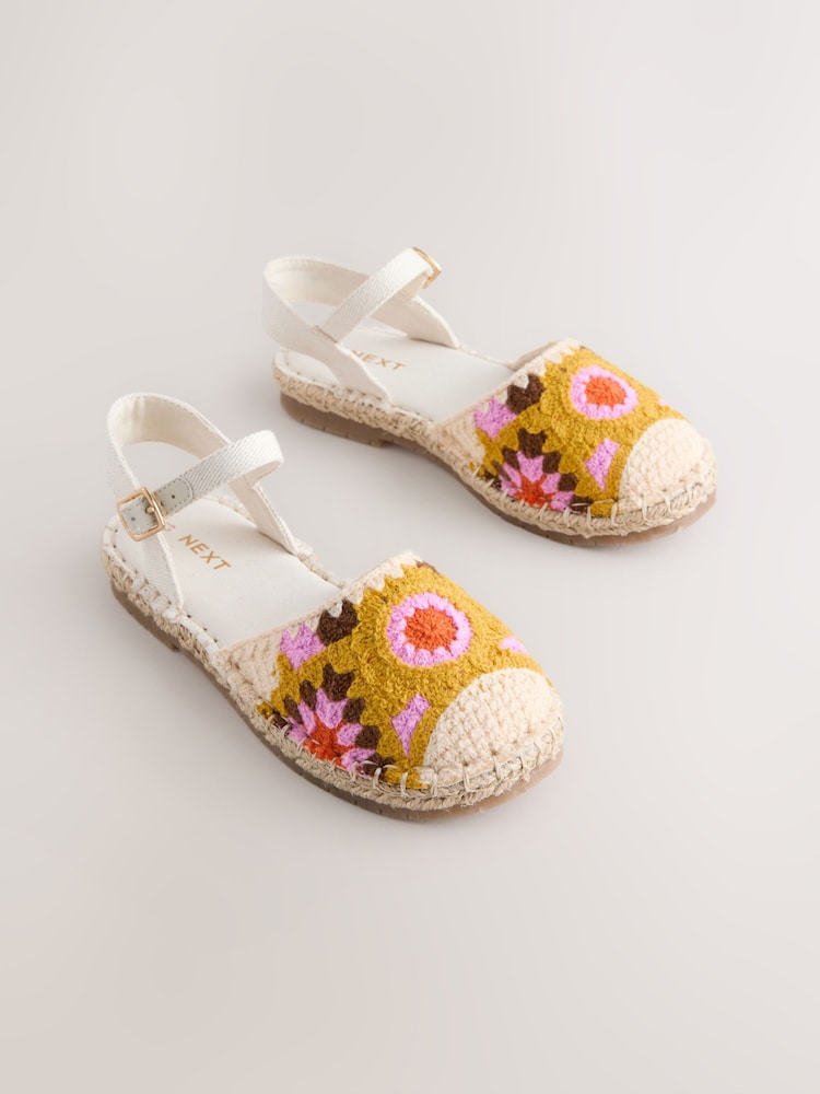 Bright Crochet Espadrille Sandals - Image 1 of 5 Bright Crochet Espadrille Sandals - Image 1 of 5