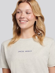 Jack Wills Light Ash Marl Debdon Regular Fit T-Shirt - Image 3 of 9