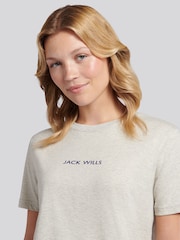 Jack Wills Light Ash Marl Debdon Regular Fit T-Shirt - Image 6 of 9