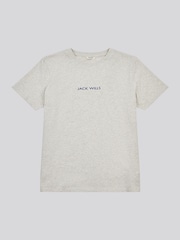 Jack Wills Light Ash Marl Debdon Regular Fit T-Shirt - Image 7 of 9
