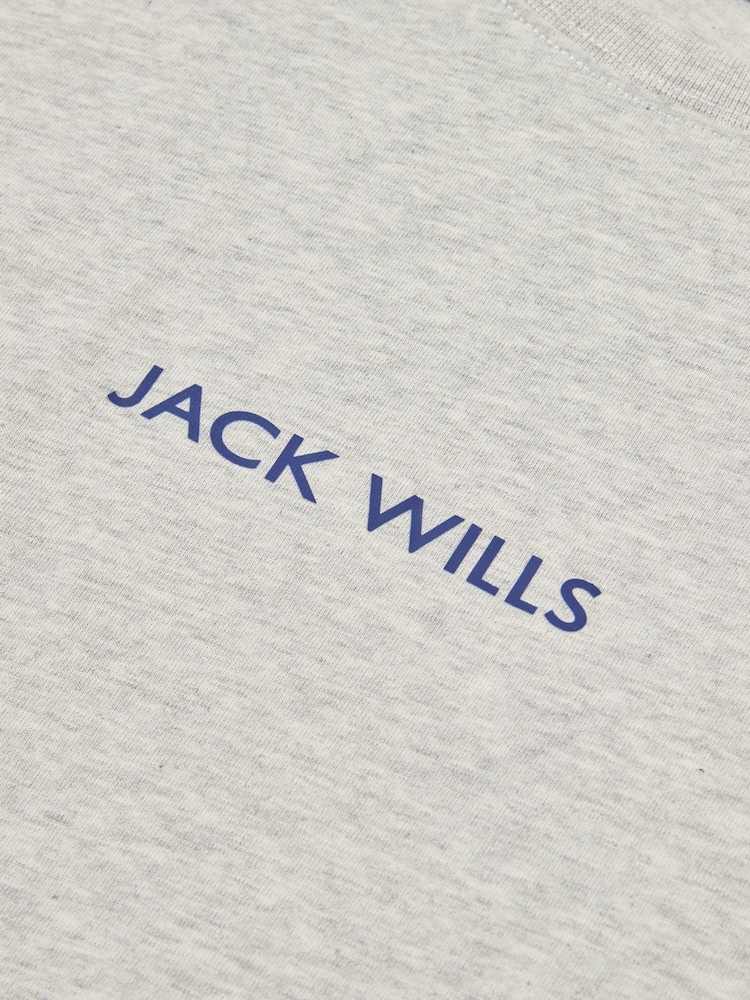 Jack Wills Light Ash Marl Debdon Regular Fit T-Shirt - Image 9 of 9 Jack Wills Light Ash Marl Debdon Regular Fit T-Shirt - Image 9 of 9