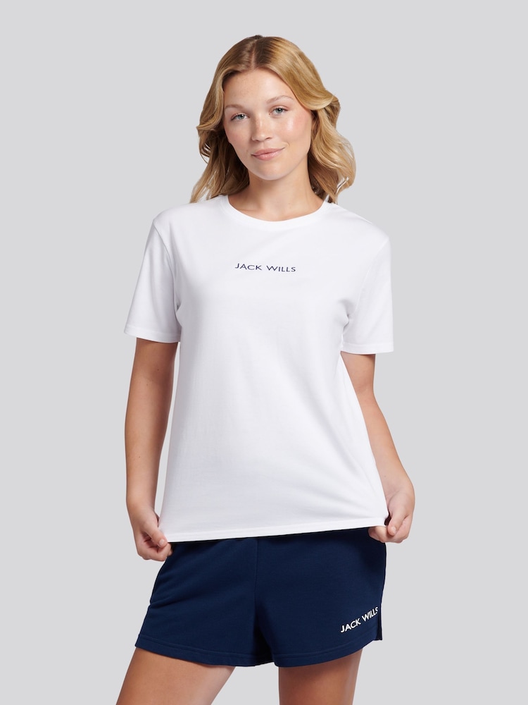 Jack Wills White Debdon Regular Fit T-Shirt - Image 1 of 6