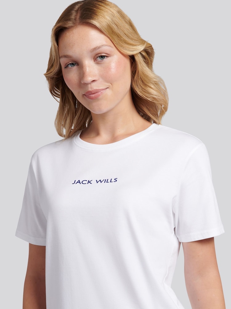 Graphic Tshirt Jack Wills White T Shirt Logo T-Shirt