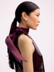 Ro&Zo Red Freya Sequin Halter Neck Dress - Image 2 of 3