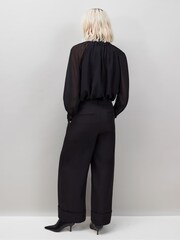 Ro&Zo Black Lace Neck And Cuff Blouse - Image 3 of 3