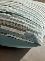 컷벨벳 질감 스트라이프 쿠션 - 5의 이미지 3