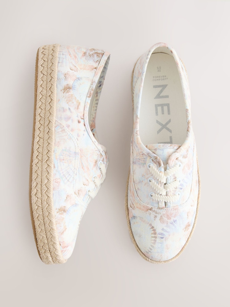 לבן/כחול - ®Forever Comfort נעלי אספדריל עם שרוכים - תמונה 1 מתוך 9 לבן/כחול - ®Forever Comfort נעלי אספדריל עם שרוכים - תמונה 1 מתוך 9