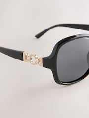 Black Wrap Around Sunglasses - Image 6 of 6