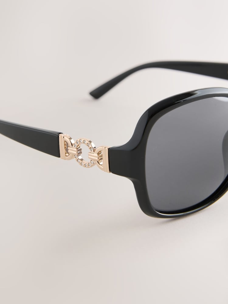 Black Wrap Around Sunglasses - Image 6 of 6