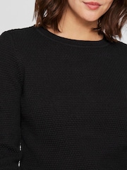 VILA Black Long Sleeve Knit Textured Top - Image 4 of 4