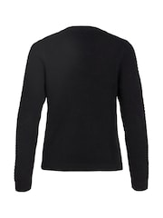 VILA Black Long Sleeve Knit Textured Top - Image 6 of 6