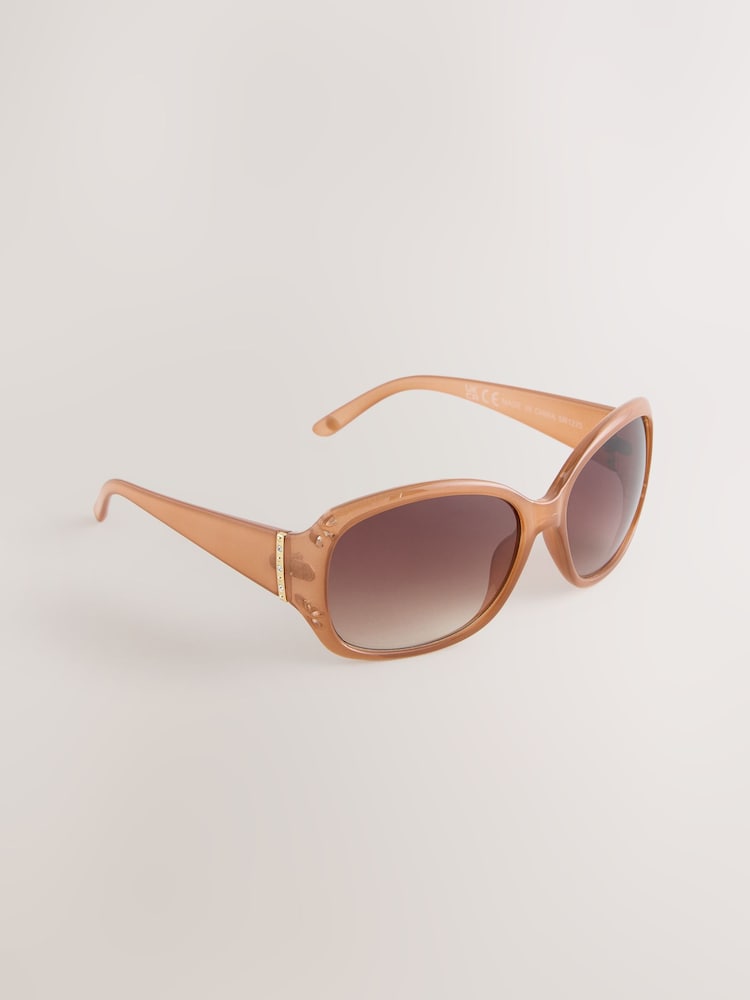 Mink Ombre Effect Cut Out Detail Sunglasses - Image 1 of 3