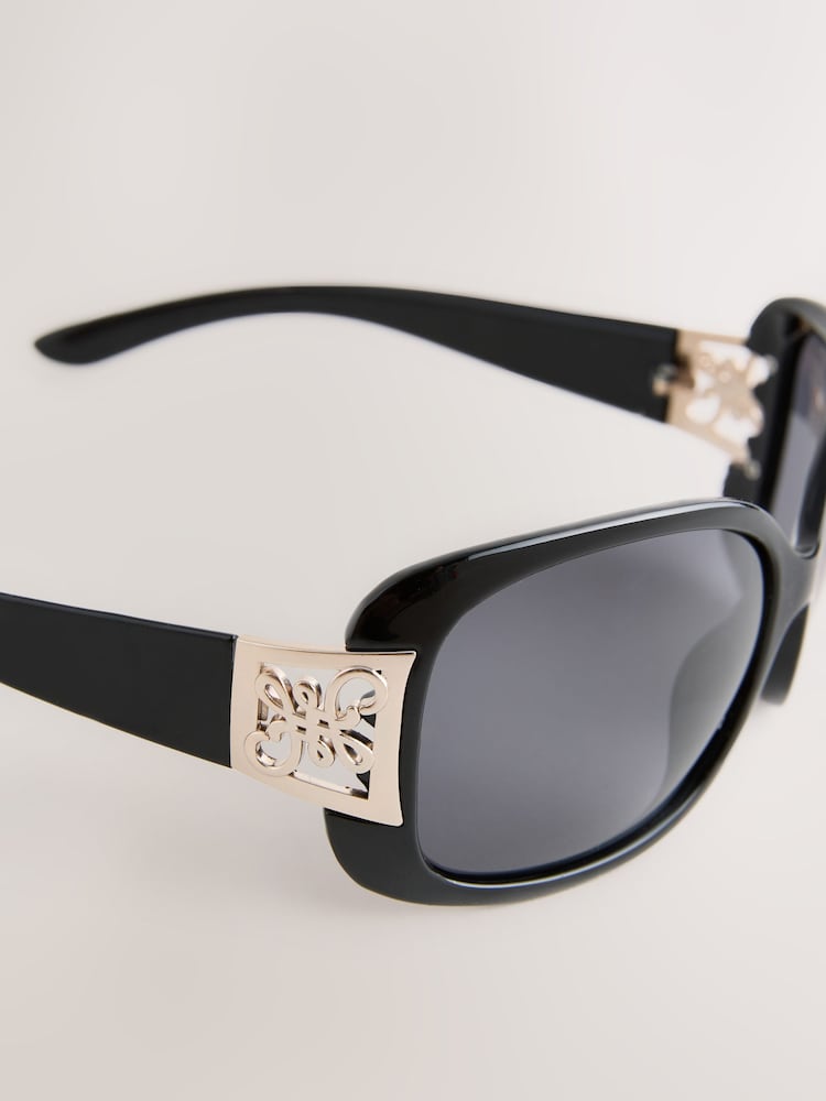 Schwarz - Wrap-Around-Sonnenbrille - Bild 6 von 6