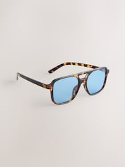 Tortoiseshell Blue - Sonnenbrille mit eckiger Form - Bild 5 von 8