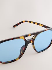 Tortoiseshell Blue - Sonnenbrille mit eckiger Form - Bild 7 von 8