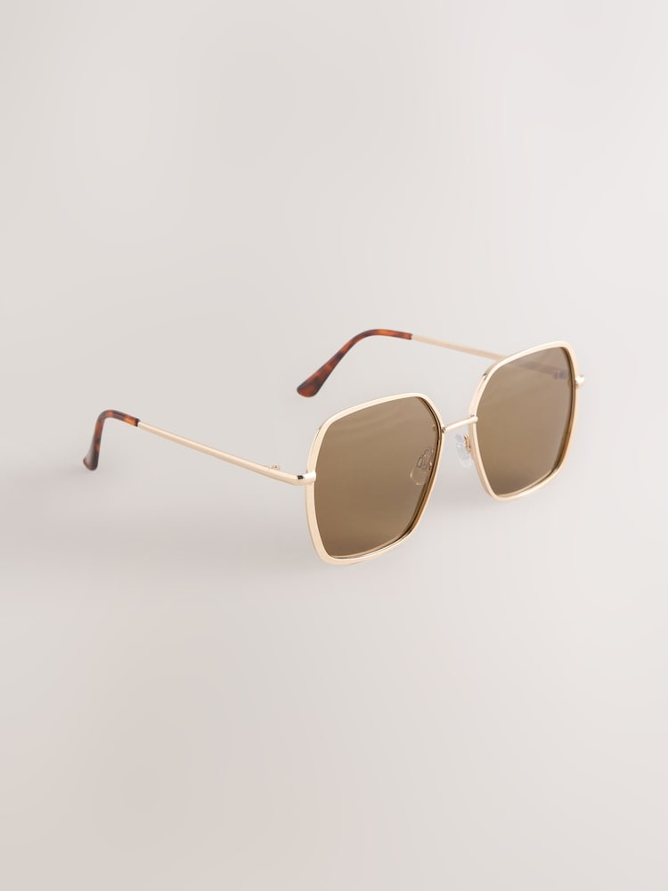 Gold Square Sunglasses - Image 1 of 3