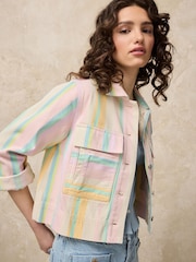 Pastellfarget stripete - Cotton 2 Pocket Jacket - Bilde 1 av 4