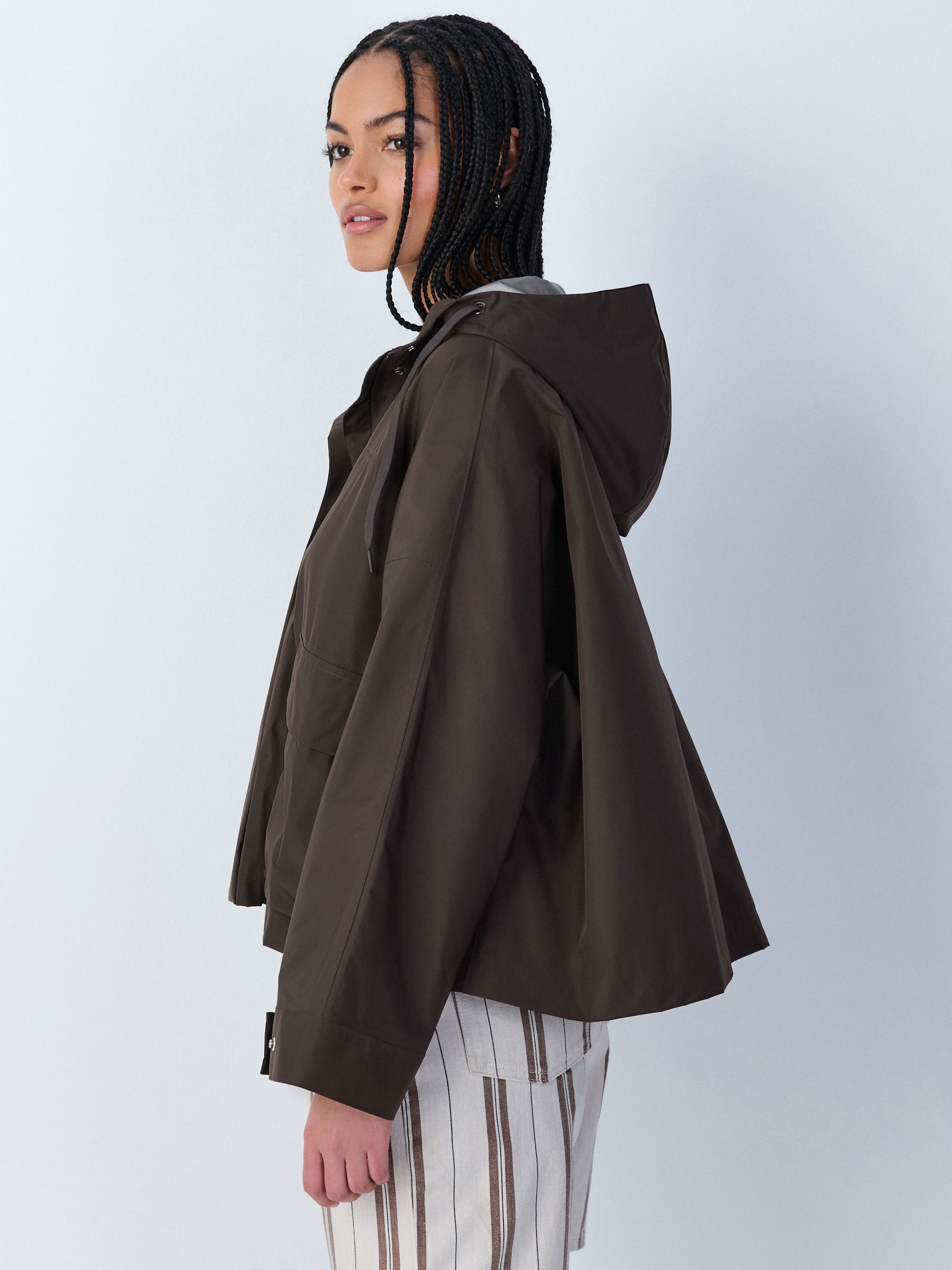 Buy Chocolate Brown Waterproof Rain Coat with Magnetic Fastening