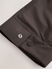 Chocolate Brown Waterproof Rain Coat with Magnetic Fastening - Image 11 of 13