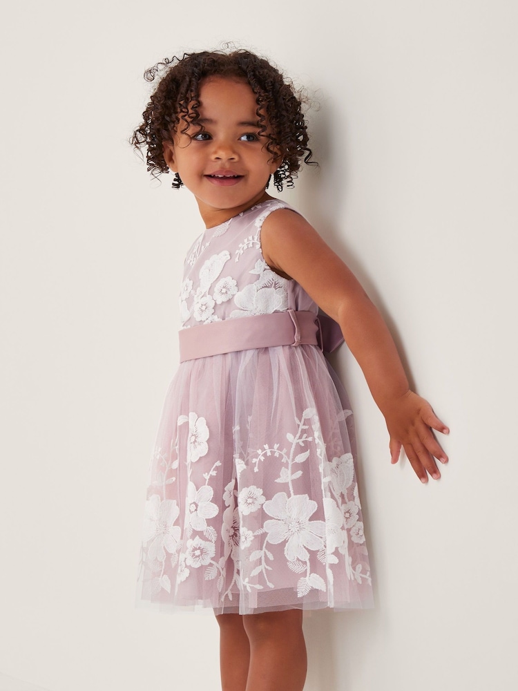 Monsoon Pink Baby Alicia Embroidered Lace Dress - Image 1 of 4 Monsoon Pink Baby Alicia Embroidered Lace Dress - Image 1 of 4