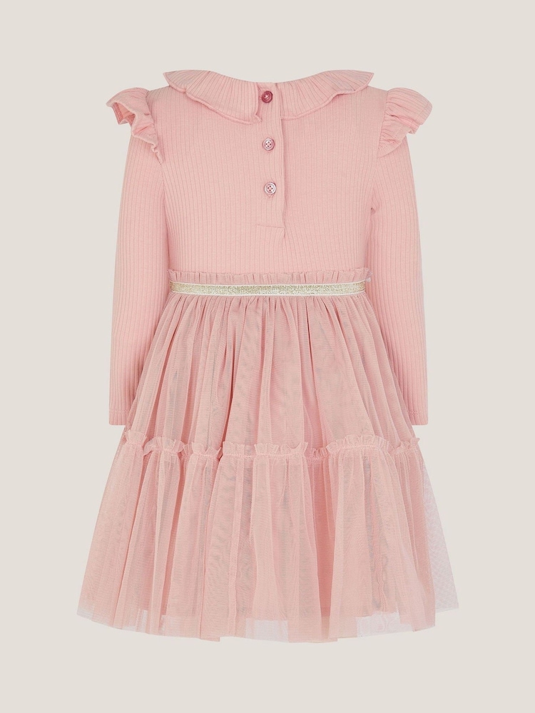 Monsoon Pink Baby Embroidered Butterfly Disco Dress - Image 2 of 3