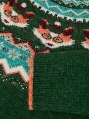 Monsoon Green Fox Fair Isle Jumper - Image 3 of 3
