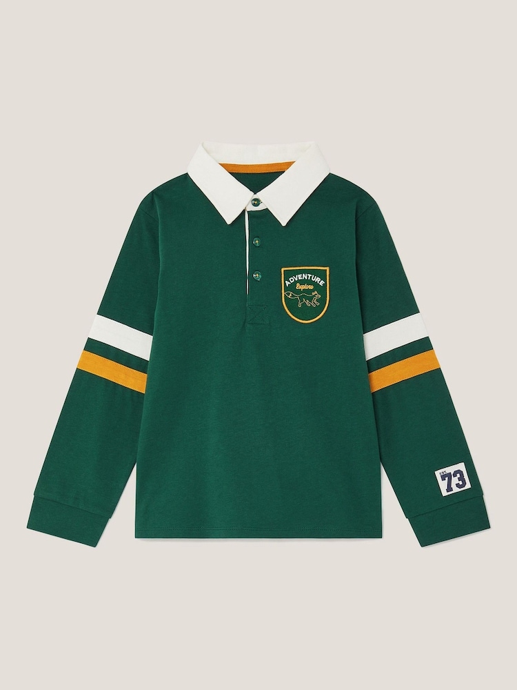 Monsoon Green Adventure Logo Polo Shirt - Image 1 of 3 Monsoon Green Adventure Logo Polo Shirt - Image 1 of 3