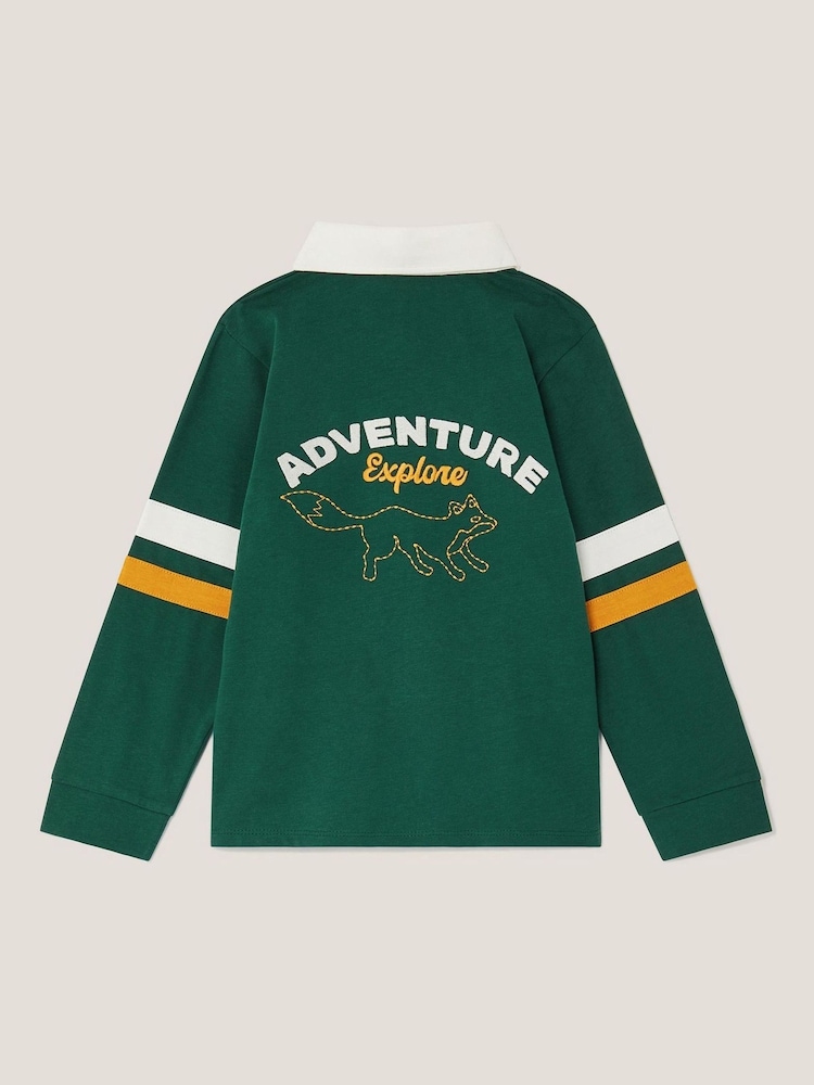 Monsoon Green Adventure Logo Polo Shirt - Image 2 of 3 Monsoon Green Adventure Logo Polo Shirt - Image 2 of 3