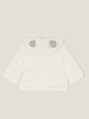 Monsoon White Baby Polar Bear Fleece Hoodie - Image 2 of 3