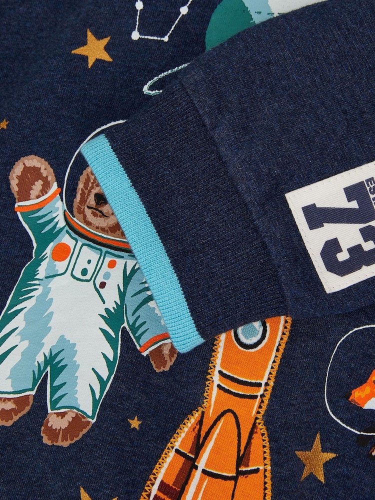 Monsoon Blue Glow In The Dark Space Hoodie - Image 3 of 3