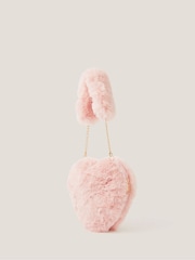 Monsoon Pink Fluffy Heart Bag - Image 2 of 3