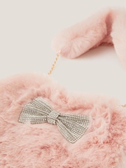 Monsoon Pink Fluffy Heart Bag - Image 3 of 3