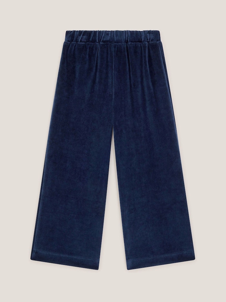 Monsoon Blue Butterfly Embellished Wide Leg Trousers - Image 2 of 3 Monsoon Blue Butterfly Embellished Wide Leg Trousers - Image 2 of 3