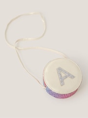Monsoon White Round Glittery Initial L Bag - Image 3 of 3
