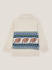 Monsoon Cream Bear Fair Isle Cardigan - Image 2 of 3