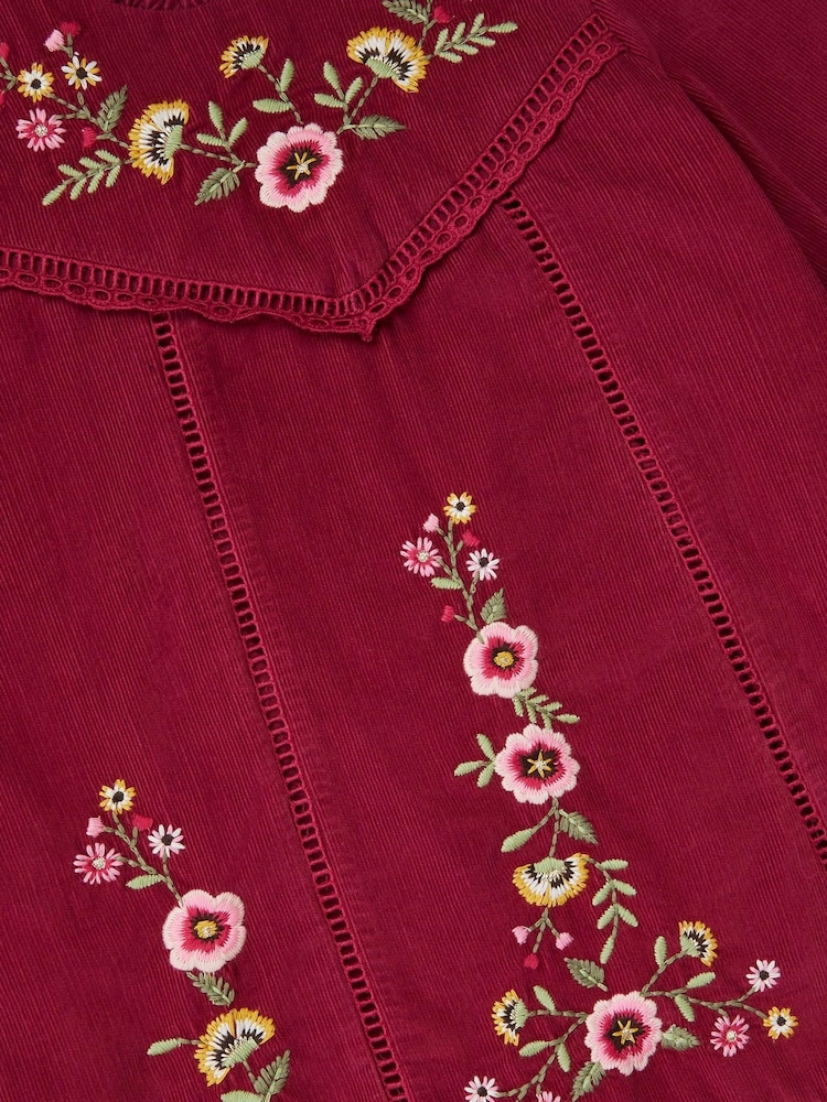 Monsoon Pink Embroidered Corduroy Tunic Dress - Image 4 of 4 Monsoon Pink Embroidered Corduroy Tunic Dress - Image 4 of 4