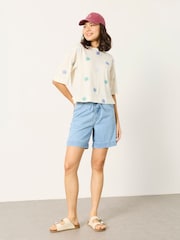 FatFace Amberly Light Wash Denim Shorts - Image 5 of 6
